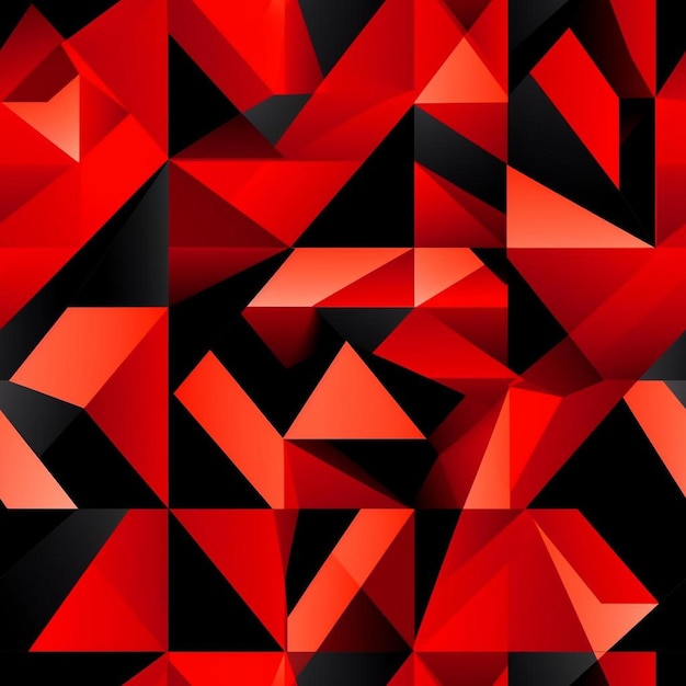 Un fondo rojo y negro con muchos triángulos y uno blanco que dice "x".