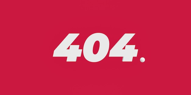 Un fondo rojo con números blancos 404...