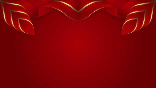 Fondo rojo con oro de lujo