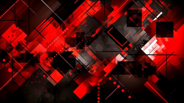 Fondo rojo oscuro geométrico abstracto ai generativo