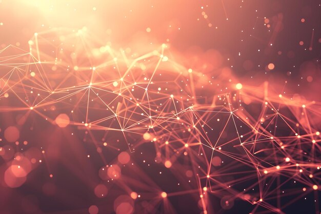 un fondo rojo con las palabras conectadas en la parte inferior
