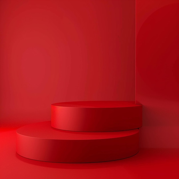 Fondo rojo plano renderizado en 3D