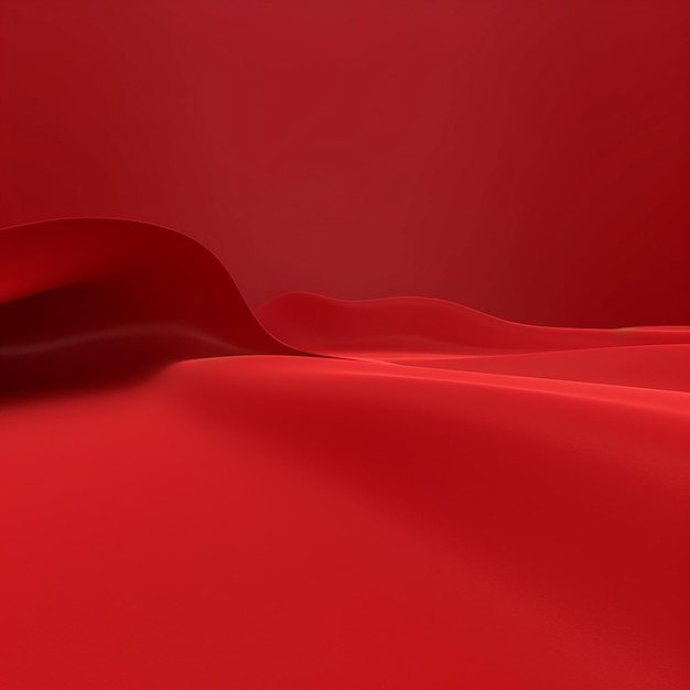 Fondo rojo plano renderizado en 3D
