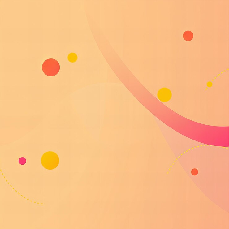 un fondo rosa y amarillo con círculos y puntos