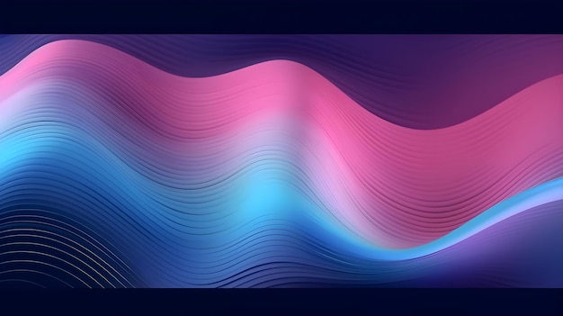 Fondo rosa y azul abstracto con líneas curvas suaves