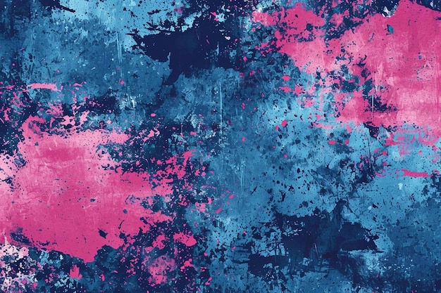 un fondo rosa azul y negro con salpicaduras de pintura