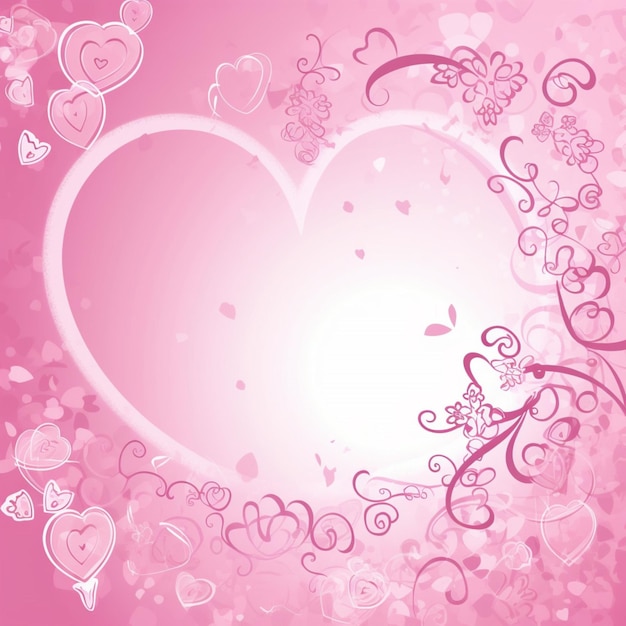 Un fondo rosa con un corazón y la palabra amor.