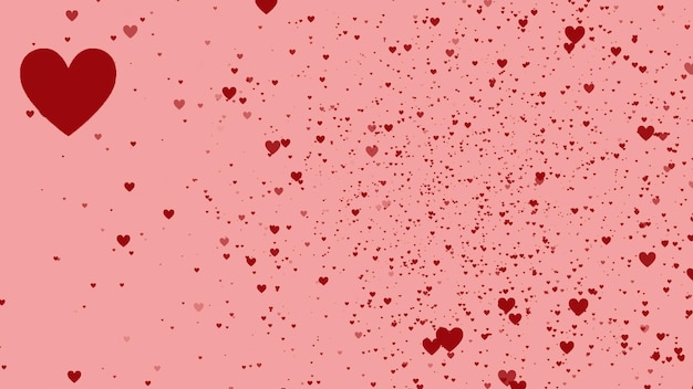 Fondo rosa con corazones para el Día de los Enamorados Sobre el fondo de corazones rojos y rosas Ideas para el Día de los Enamorados
