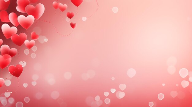 Fondo rosa con corazones para el día de San Valentín Papel de envoltura hermoso o un fondo