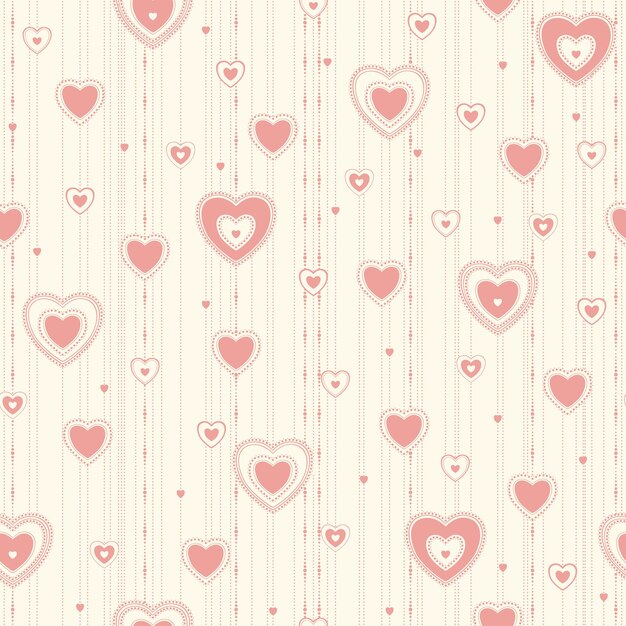un fondo rosa con corazones en él y un fondo rojo