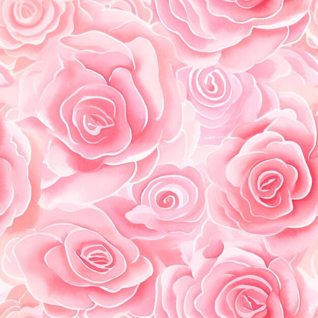 Foto un fondo rosa con muchas rosas rosas.