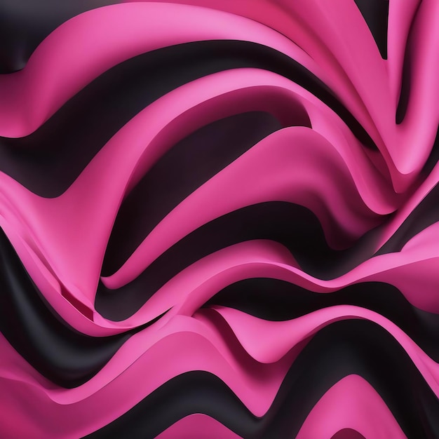 Un fondo rosa y negro con un diseño ondulado