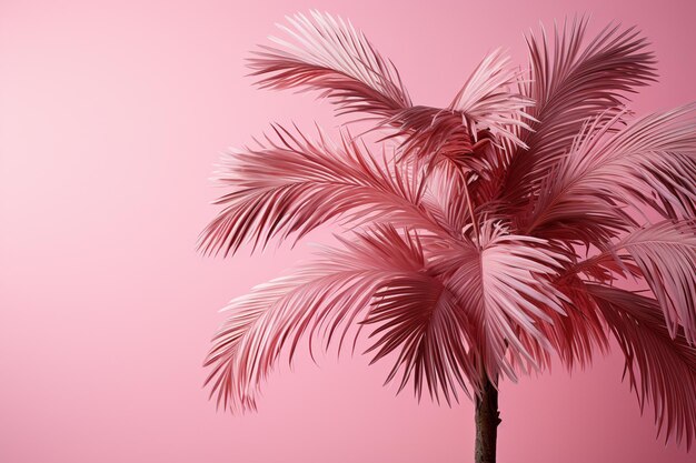 Foto fondo rosa con una palmera