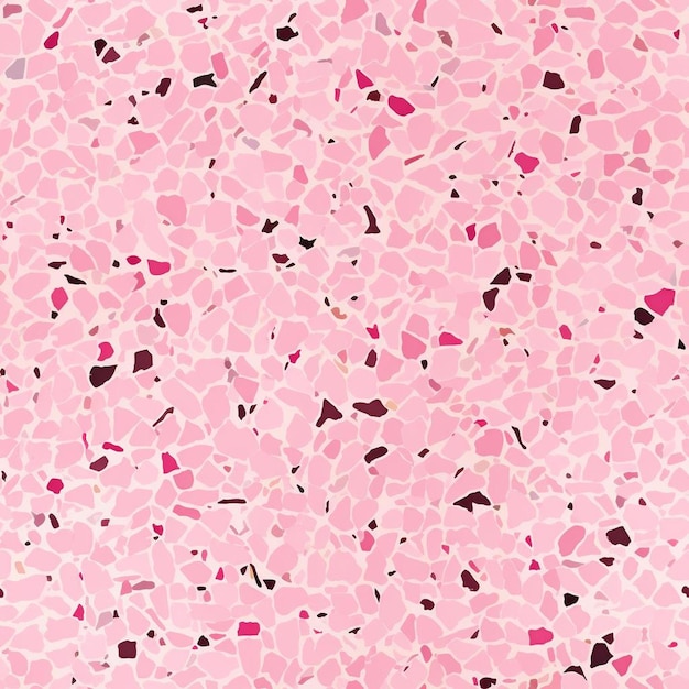 Un fondo rosa con un patrón de piedras rosas y negras y un corazón rosa.
