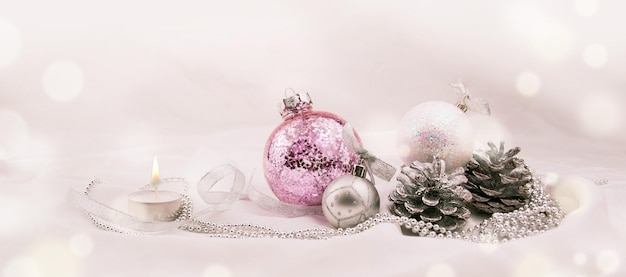 Foto fondo rosa para el tema de navidad y año nuevo