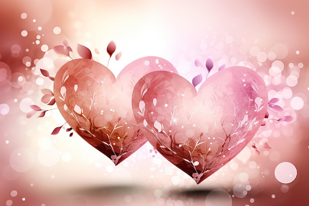 Fondo rosado del corazón