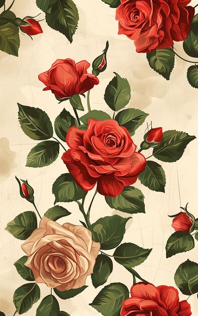 Fondo de rosas vintage