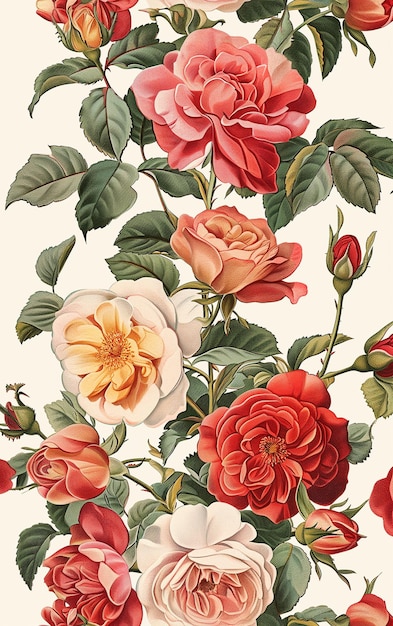 Fondo de rosas vintage