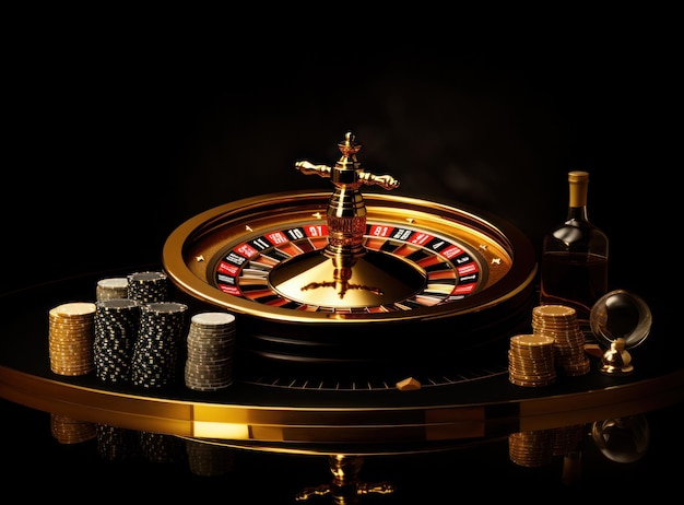 Fondo de la rueda de la ruleta del casino