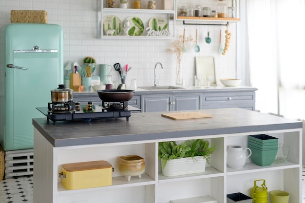 Fondo de sala de cocina moderna