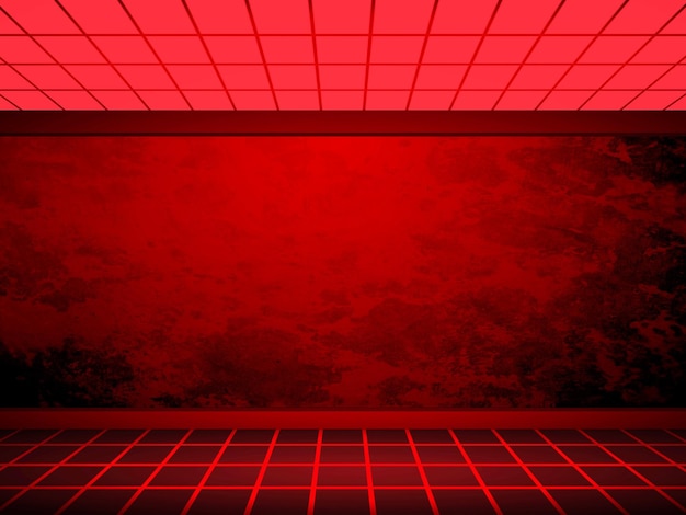 Fondo de sala de estudio rojo abstractamente liso utilizado para la plantilla de banner de exhibición de productos