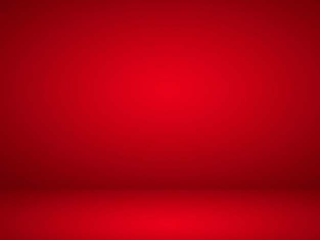 Fondo de sala de estudio rojo liso abstracto utilizado para la plantilla de banner de exhibición de productos