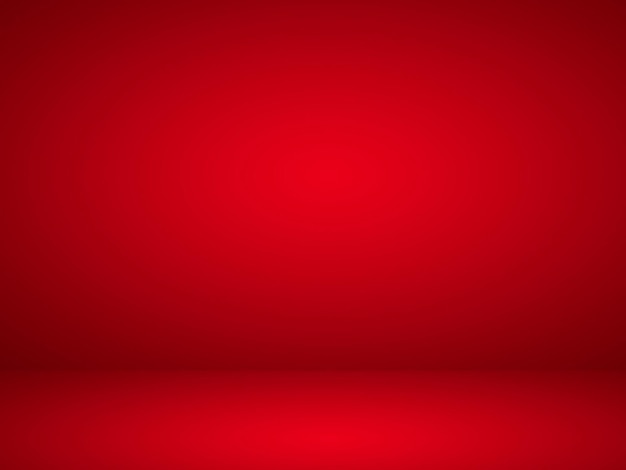 Fondo de sala de estudio rojo liso abstracto utilizado para la plantilla de banner de exhibición de productos