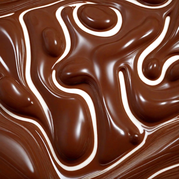 Foto fondo de salpicaduras de chocolate generado por ai