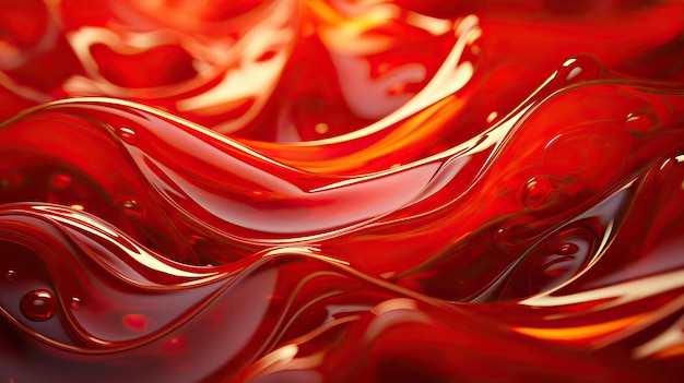 Fondo de salpicaduras líquidas rojas hermosos colores múltiples arte acuático foto AI