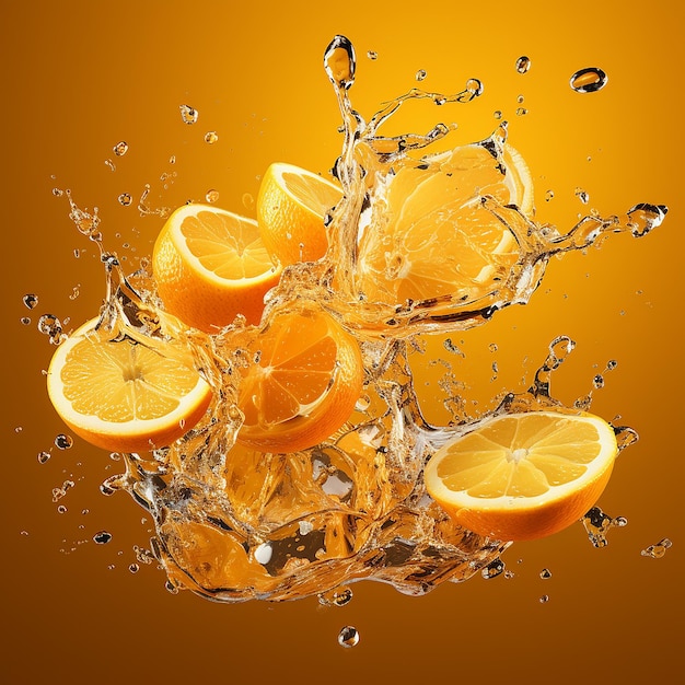fondo de salpicaduras de naranja