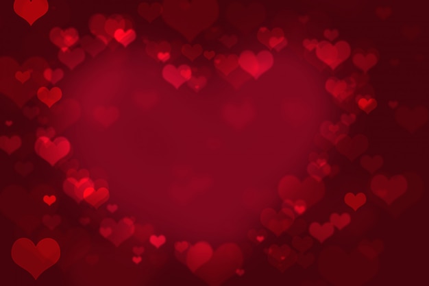 Fondo de San Valentín con corazones.