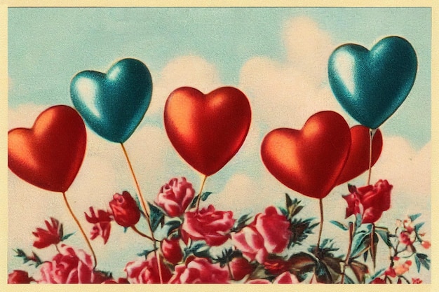 Fondo de san valentín vintage