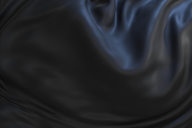 fondo de seda de arrugas de tela de tela negra