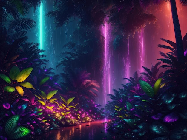 Fondo de la selva tropical