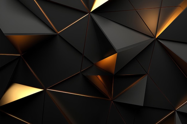 Fondo sencillo de oro negro hermosa composición geométrica