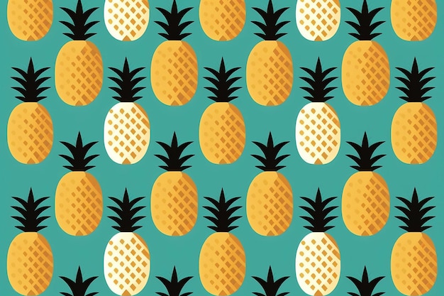 Fondo de simetría de patrón de ananas