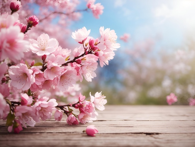 Fondo de sprint flores de cerezo en flor