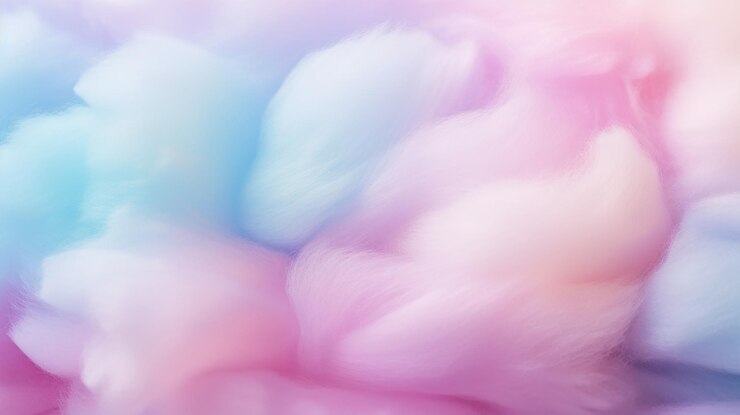 Fondo suave de algodón de azúcar esponjoso pastel colorido