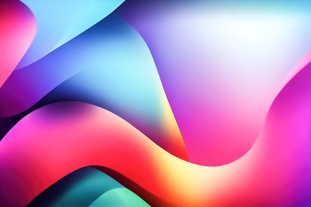Fondo suave iridiscente multicolor abstracto IA generativa