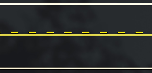 Foto fondo superficie de la carretera carriles de asfalto y líneas de tráfico superficie de betún ilustración 3d