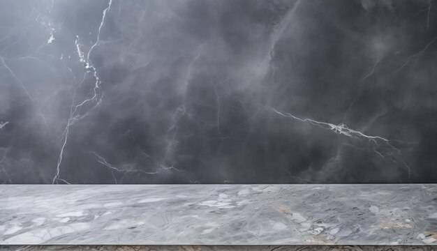 Fondo de superficie de mesa de mármol gris para la exhibición de productos de cocina