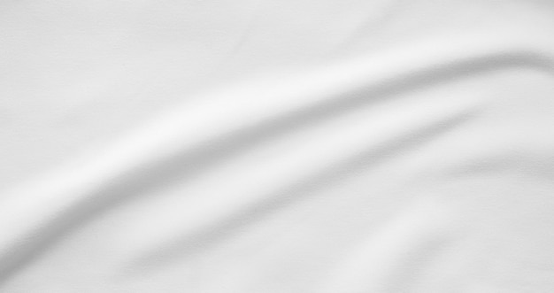 Fondo de superficie de textura lisa de tela blanca