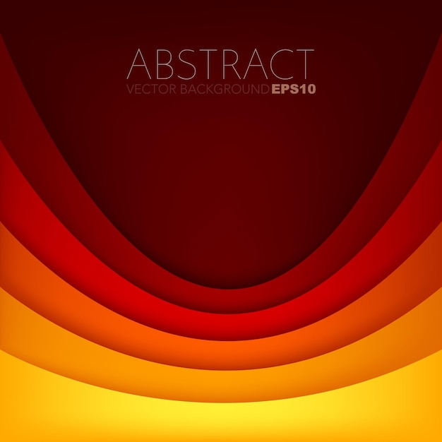 Fondo de superposición de línea de curva de vector gráfico rojo para diseño de texto y mensaje