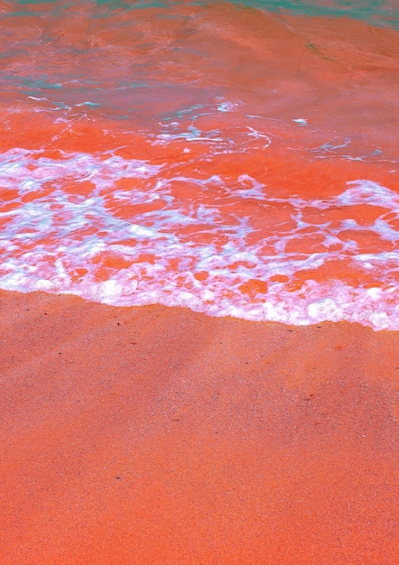 Fondo surrealista de la ola de la orilla del océano Ideal para teléfonos con impresiones de postales