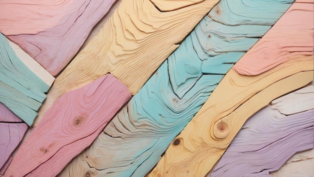 Foto fondo de tablas de madera de colores pastel