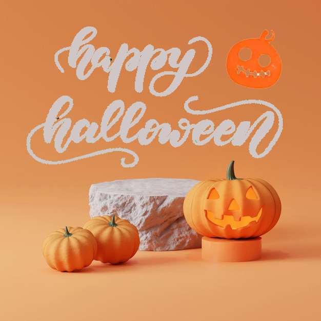 Fondo de tarjeta de calabaza espeluznante aterrador de feliz halloween