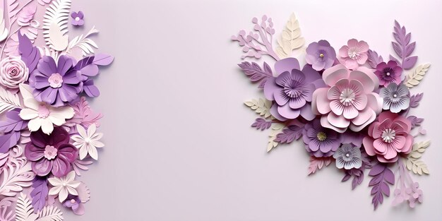 fondo de tarjeta floral de papel