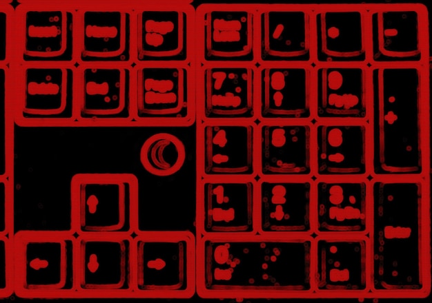 Fondo de teclado entrelazado borroso rojo horizontal