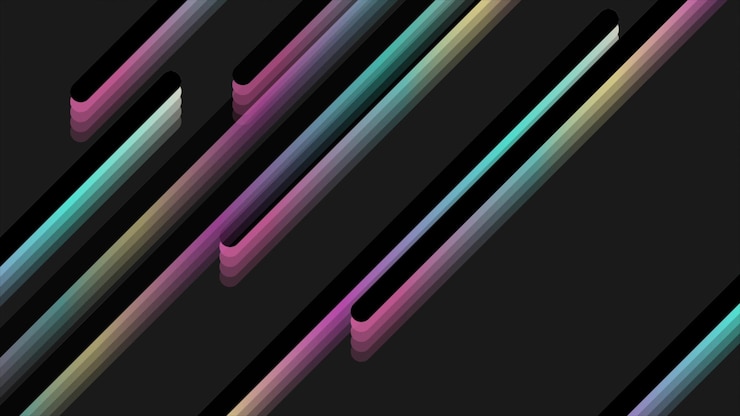 Foto fondo de tecnología abstracta geométrica rayas holográficas
