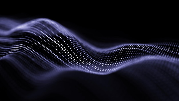 Fondo de tecnología abstracta con puntos y líneas de conexión Concepto de red Tecnología de datos